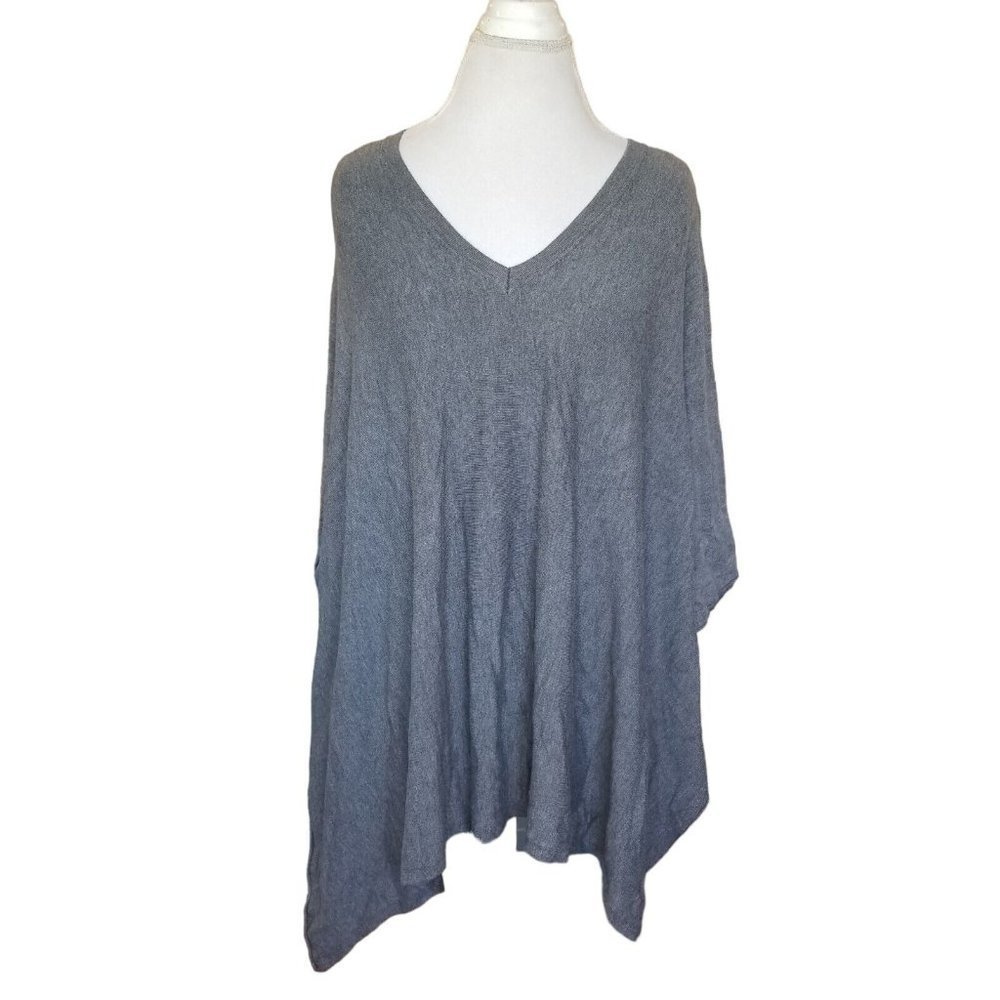 Masai Gray Oversized Poncho Sweater Stretchy Loungewear Large Viscose‎